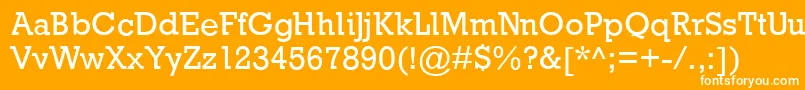 フォントProvidence – オレンジの背景に白い文字