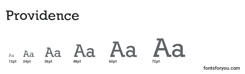 Providence Font Sizes