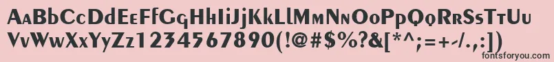 CremeBlackSsiBold Font – Black Fonts on Pink Background