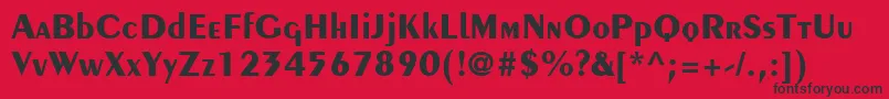 CremeBlackSsiBold Font – Black Fonts on Red Background