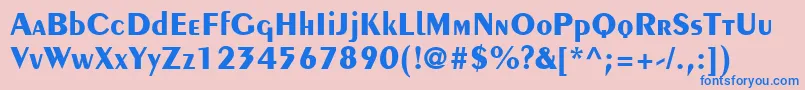 CremeBlackSsiBold Font – Blue Fonts on Pink Background