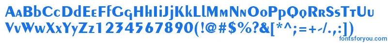 CremeBlackSsiBold Font – Blue Fonts on White Background