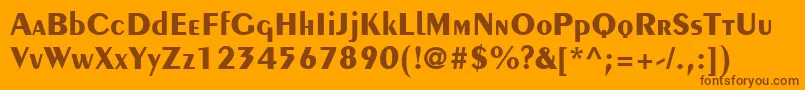 CremeBlackSsiBold-fontti – ruskeat fontit oranssilla taustalla