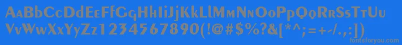 CremeBlackSsiBold Font – Gray Fonts on Blue Background