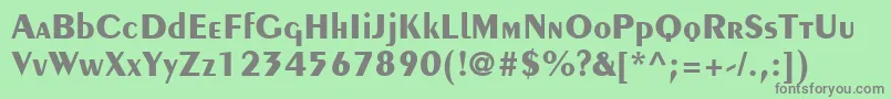 CremeBlackSsiBold Font – Gray Fonts on Green Background