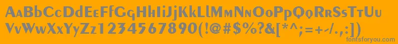 CremeBlackSsiBold Font – Gray Fonts on Orange Background