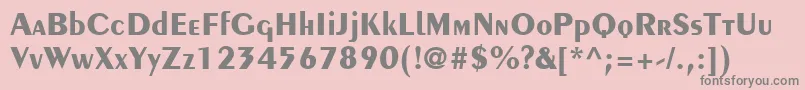 CremeBlackSsiBold Font – Gray Fonts on Pink Background