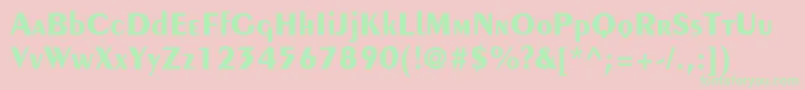 CremeBlackSsiBold Font – Green Fonts on Pink Background