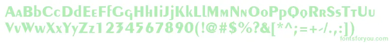 CremeBlackSsiBold Font – Green Fonts on White Background