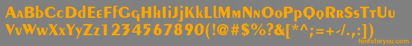 CremeBlackSsiBold Font – Orange Fonts on Gray Background
