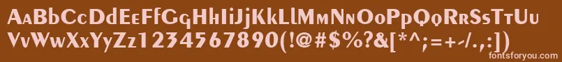 CremeBlackSsiBold Font – Pink Fonts on Brown Background