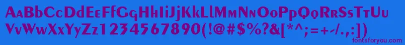 CremeBlackSsiBold Font – Purple Fonts on Blue Background