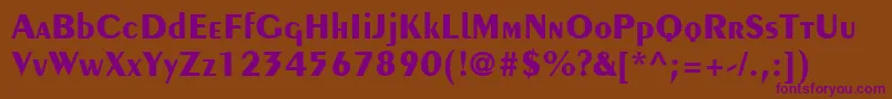 CremeBlackSsiBold Font – Purple Fonts on Brown Background