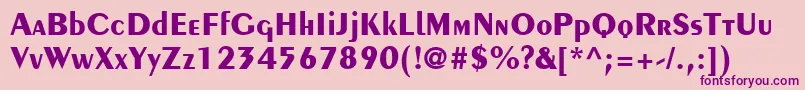 CremeBlackSsiBold Font – Purple Fonts on Pink Background