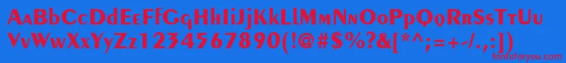 CremeBlackSsiBold Font – Red Fonts on Blue Background