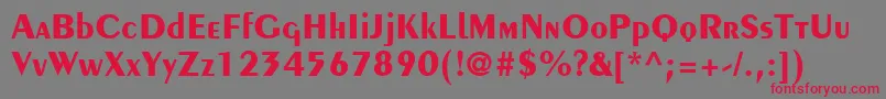 CremeBlackSsiBold Font – Red Fonts on Gray Background
