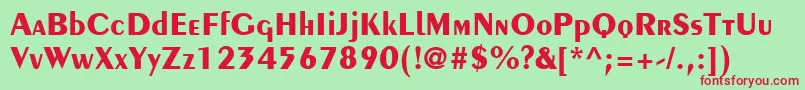 Шрифт CremeBlackSsiBold – красные шрифты на зелёном фоне