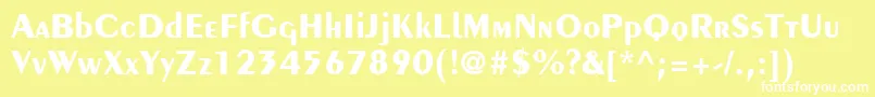 CremeBlackSsiBold Font – White Fonts on Yellow Background