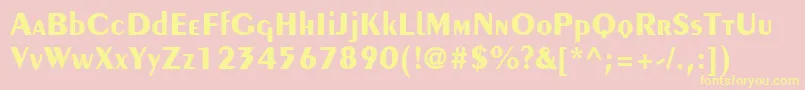 CremeBlackSsiBold Font – Yellow Fonts on Pink Background
