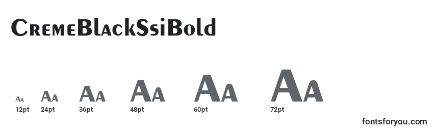 CremeBlackSsiBold Font Sizes
