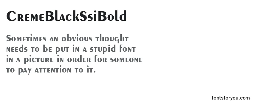 CremeBlackSsiBold Font