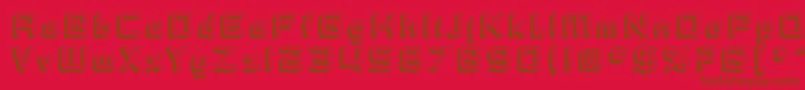 SfFedoraTitlesShadow Font – Brown Fonts on Red Background