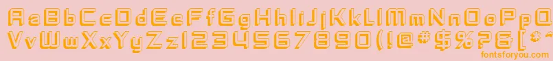 SfFedoraTitlesShadow Font – Orange Fonts on Pink Background