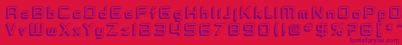 SfFedoraTitlesShadow Font – Purple Fonts on Red Background