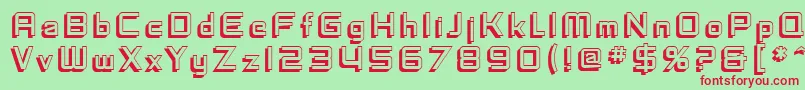 SfFedoraTitlesShadow Font – Red Fonts on Green Background