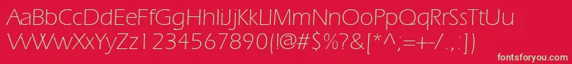 SpeedoLightSsiLight Font – Green Fonts on Red Background