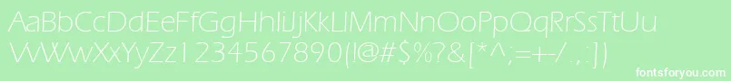 SpeedoLightSsiLight Font – White Fonts on Green Background