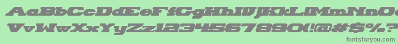 HackneyBlockItalic Font – Gray Fonts on Green Background