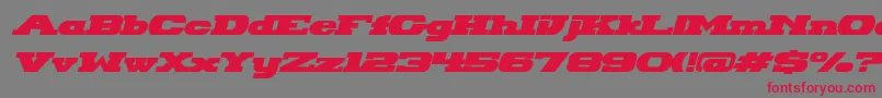 HackneyBlockItalic Font – Red Fonts on Gray Background