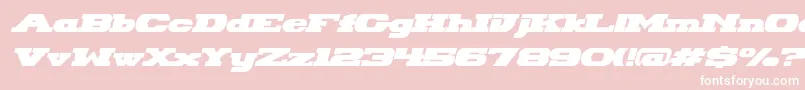 HackneyBlockItalic Font – White Fonts on Pink Background