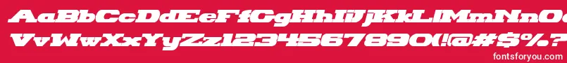 HackneyBlockItalic Font – White Fonts on Red Background