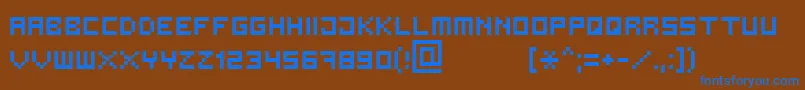 Bit3 Font – Blue Fonts on Brown Background