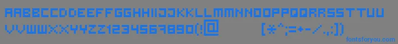 フォントBit3 – 灰色の背景に青い文字