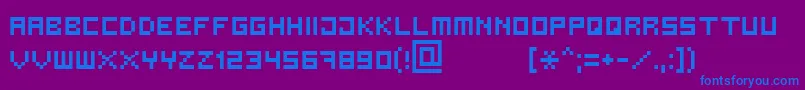 Bit3 Font – Blue Fonts on Purple Background