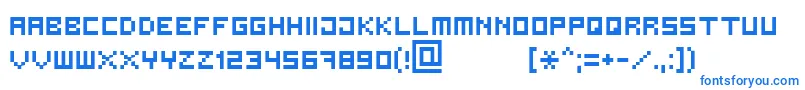 フォントBit3 – 白い背景に青い文字