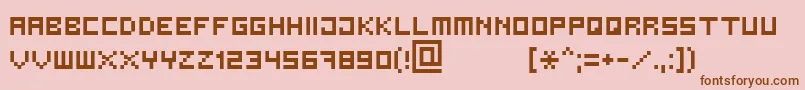 Bit3 Font – Brown Fonts on Pink Background