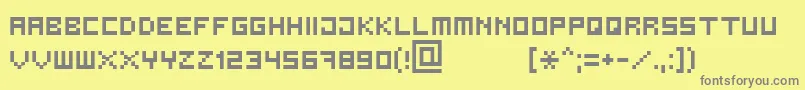 Шрифт Bit3 – серые шрифты на жёлтом фоне