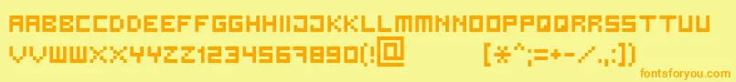 Czcionka Bit3 – pomarańczowe czcionki na żółtym tle