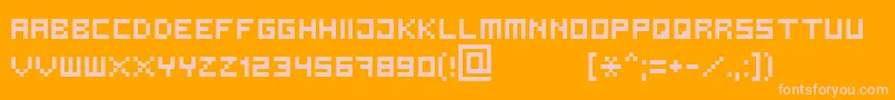 Шрифт Bit3 – розовые шрифты на оранжевом фоне
