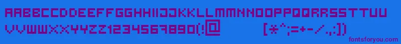 Bit3 Font – Purple Fonts on Blue Background