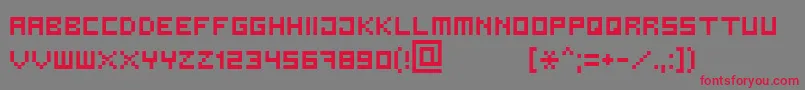 Bit3 Font – Red Fonts on Gray Background