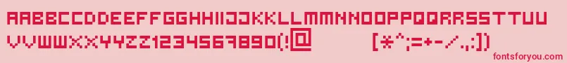 Bit3 Font – Red Fonts on Pink Background