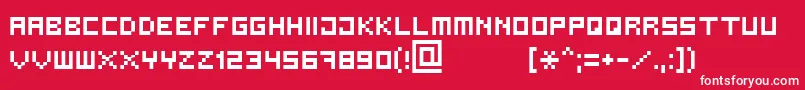 フォントBit3 – 赤い背景に白い文字