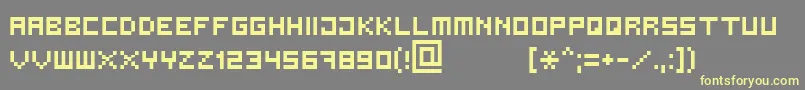 Bit3 Font – Yellow Fonts on Gray Background