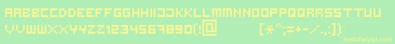 Bit3 Font – Yellow Fonts on Green Background