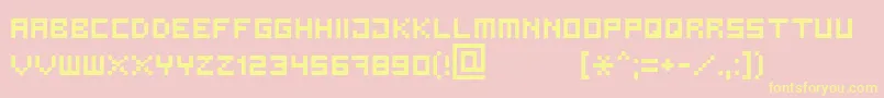 Bit3 Font – Yellow Fonts on Pink Background